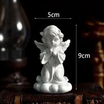 Style Small Decorative No odor Resin Crafts Desktop Ornaments Angel Figurine Flower Fairy Sculpture 6