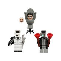 4PCS Toilet Skibidi Building Blocks Tv Monitor Cameradiy minifigures Kid Toy