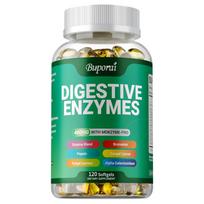 Complex digestive enzyme capsules, natural papaya, bromelain, 400mg, daily maintenance supplement 120*1