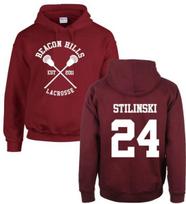 „Beacon Hills Lacrosse“ džemperis paaugliui McCall Stilinski Lahey Unisex megztinis L raudona