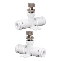 2pcs 1/4 Inch Hose Reverse Osmosis RO Water Flow Adjust Valves Regulator with Lock and Stable Base for Safe Use