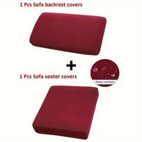 2/4/6 vnt./komplektas Vandeniui atspari medžiaga Elastingas sofos pagalvės užvalkalas Sofos užvalkalas Baldų apsauga Sofos užvalkalas Svetainė 1 Seater(2pcs) gray