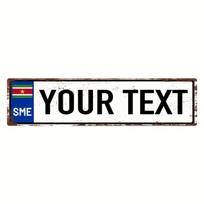 1pc Customizable Suriname License Plate Tin Sign Vintage Metal Poster Wall Art Home Bar Cafe Garage Decor juoda