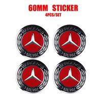 56/60/65mm Automobilio rato centrinis dangtelis Stebulės dangtelis Dervos ženklelis Emblema lipdukas Decal stilius auto Aksesuarai Mercedes Benz AMG C260 C300