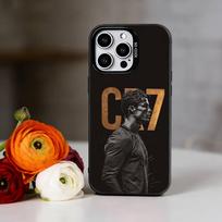 Football star Cristiano Ronaldo Phone Case For iPhone 17,16,15,14,13,12,11 Plus,Pro Max,XS,Colored Silver Plated Inside Cover iPhone14ProMax