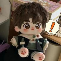 Kawaii Wolf Ears Boy Cotton Doll Plush Toy 20cm Collectible Figurine with Changeable Outfits Gift for Kids Girls Xmas Present without skeleton