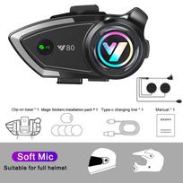 Y80 motociklo šalmas domofono Bluetooth ausinės dvigubos 1000 m domofono laisvų rankų įrangos triukšmo mažinimo vandeniui atsparios Bluetooth ausinės 1PC Soft mic