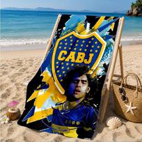 Boca Football Club Printed Microfiber Beach Towel, Soft And Absorbent, Quick-Dry, Ideal for Summer Travel, Beach Essential, Swimming Pool 70cmx140cm(27x55inch)