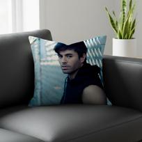 E-Enrique Iglesias Cushion Cover Natural Linen Pillowcase Set, All-In-One Decor For Sofa, Bedroom & Chair Peach skin 18*18(CM)-1Pcs