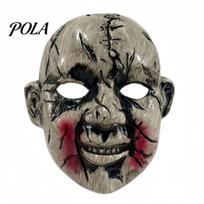 Scary Horror Masks Halloween Doll Face Mask, Ghost Head Prop for Haunted House Cosplay, Terrifying Party Mask Lightweight Plastic Adults, Adjustable kava