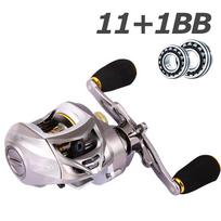 „Baitcasting“ ritės „Drag Power Wheel“ 6.3:1 kairėje / dešinėje dviejų magnetinių stabdžių žvejybos ritės Left Hand