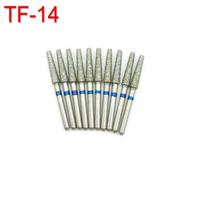 10 vnt Dental Diamond FG didelės spartos šlifavimo kapos, skirtos poliravimui, lyginamoji priemonė, gaminys odontologijos medžiaga TF-14 gray