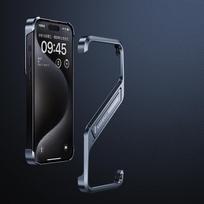 Metalinis laikiklis Prisegamas telefono dėklas Skirtas Iphone 14 15 Pro Max Z formos Geometrinis stovas Laikiklis Telefono dangtelis iPhone 14 pilka