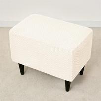 Jacquard Wing Chair Cover Stretch Spandex Wingback Chair Cover with Seat Cushion Cover Washable Armchair Covers Sofa Slipcovers white