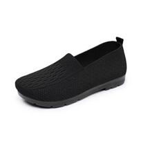 Laisvalaikio tinklelio kvėpuojantys vaikščiojimo batai moteriški sportbačiai įsispiriami plokščiapadžiai mokasinai patogūs mamos batai Zapatillas Mujer 35-42 35 juoda