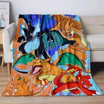 31 Stiliaus Anime Pokémon Charizard Animacinis Flanelinis Antklodė Sofai Namų Sofai Studentų Antklodės ren Studentų Pietų Miego Mergaitės Dovana# 75X95CM pilka spalva