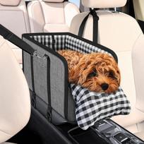 Anti Slip Center Console Dog Seat Universal Inner Seat Belt Height Increasing Seat Cozy Soft Pillow Anti-Collapse Seat pilka