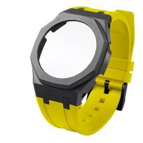 Mod Kit For Casio G-SHOCK GA-2100 GA-2110 GA-B2100 watch ceramic case + FKM fluororubber strap Men Modified Replace accessories GA2100GA2110GAB2100