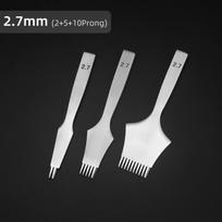 Steel Sharp Chisel French Style Pricking Leather Punching Tools Leather Punching Tool Polish-2.7/3.0/3.38/3.85mm Light Grey