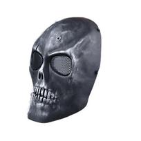 1PC Halloween Scary Full Face Mask Skeleton Field Paintball Tactical Mask Party Props and Supplies Blue