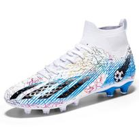 255 Football Shoes Children Teenagers Men Women Long Nails AG Rubber Sole Leather Surface Large Size Competition Training Sports Trendy 41