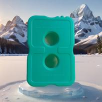 Universal Reusable Ice Pack - Long-lasting Fresh-Keeping Cooler for Lunch Bags and Ice Boxes 18x12x1.3 cm žalia