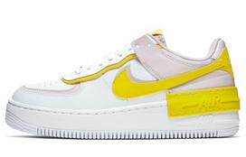 Nike Air Force 1 Low Shadow White Barely Rose Speed Yellow Women's CJ1641-102 38.5