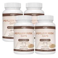Psyllium lukštų kapsulės, 500 mg, natūralus maistinis skaidulas, lengvai įsisavinamas, tinka tiek vyrams, tiek moterims. 120*4