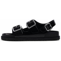 Birkenstock 1774 IV Milano Madingi Patogūs Paprasti Universalūs Vienos Juostelės Basutės Moteriškos Basutės Juodos 1026539 36
