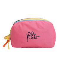 Multifunctional Dopamine Makeup Bag Zipper Nylon Toiletry Bag Portable Cute Cosmetic Bag  Girls rožinė