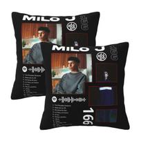 Rapper Milo J 166 Album Deluxe 2 Pcs Square Pillowcase Pillow Cover Cushion Decor Comfort Throw Pillow For Home Car Peach skin 18*18(CM)-2Pcs