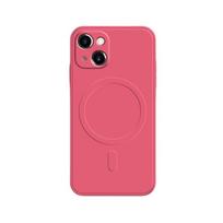 Prabangus skysto silikono Magsafe belaidžio įkrovimo dėklas iPhone 14 13 12 11 Pro Max 7 8 Plus Mini SE 2020 2022 magnetinis dangtelis Samsung S23 S22 Ultra For iPhone 7 or 8 raudona