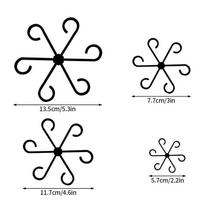 Augalų stiebų atramos Daugkartinio naudojimo augalų atraminiai spaustukai Sodo augalų priedai Gėlių šakų stiebų organizatorius Stovas tvirtinimo spaustukas 4Pcs(1set) juoda
