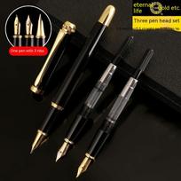 Trijų dalių rašiklių rinkinys, skirtas mokiniams praktikuoti kaligrafiją, įsisavinti rašalą, keisti rašalo maišelius, rašyti meną, biuro rašikliai Three pen heads 0.38-0.5-0.8