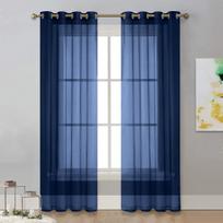 Solid Color Perforated Semi-Blackout Curtain Window Screen Living Room Bay Window Balcony Decorative Window Screen Shein 100 * 130 punched model tamsiai mėlyna spalva