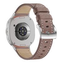 Samsung Galaxy Watch8 Genuine Leather T-Buckle Fashion Strap Watch 4/5/6/7 20mm kakavos spalvos
