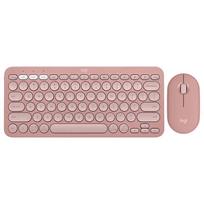 Logitech K380 Keyboard & Pebble Mouse Combo rožinės rožinės spalvos
