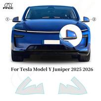 Išpjauta PPF plėvelė Tesla Model Y Juniper 2025 2026 priekiniams žibintams, galinio vaizdo veidrodėliams, priekiniam buferiui, TPU apsauginė plėvelė, Clear Bra, apsaugos nuo įbrėžimų rinkinys Clear Film black