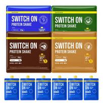Switch On Protein Shake Grain Flavor, Chocolate Flavor, Matcha Flavor, Almond Flavor, 6 Packets (1 Set) Grain flavor