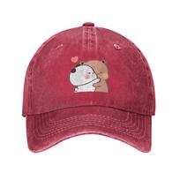 Washed Baseball Cap Kawaii Bubu Dudu Couple Pandas Spring Hip Hop Hats For Unisex Women Casual Running Hippie Sun Baseball Caps One Size