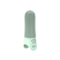 Super Soft Pet Teeth Cleaning Fingertips Nontoxic Cats Mouth Cleaner  Removing Tartar And Stones žalia