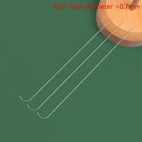Didelės akies lenktos karoliukų siuvimo adatos iš nerūdijančio plieno 0.6mm