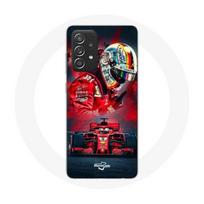 Coque pour Samsung Galaxy A52 Formule 1 Sebastian Vettel Pilote F1 Rouge