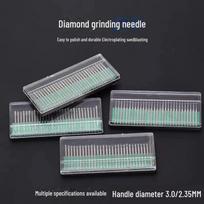 30 dalių deimantinių šlifavimo ir poliravimo rinkinys, 2,35 mm elektrinės šlifavimo galvutės nagams 3mm handle, 30 grinding needles