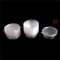 10Pcs/Lot Plastic Color Plasticine Clear Containers Glue Putty Foam Ball Storage Boxes Slime Storage as the picture