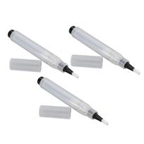 3pcs Empty Refillable Brush Pen for Makeup Portable Transparent Cosmetic Container Pens Applicator white