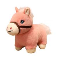 Žavingas mini poni pliušinis žaislas, minkštas įdarytas gyvūnas, arklys, draugas vaikams, suaugusiems, šventinė kolekcija S rožinė