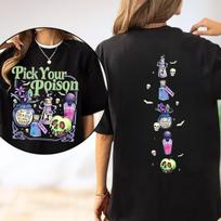 Comfort Colors Pick Your Poison Shirt, Villains Cartoon Shirt, Halloween Shirt 2XL