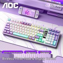 AOC GK320 Tri-Mode Gaming Keyboard - Purple Fantasy Cyan