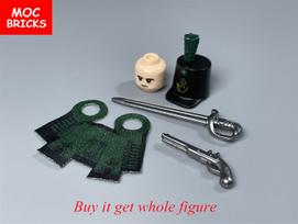 MOC Plytos Karinės Figūrėlės Napoleono Karų Serija Statybiniai Blokeliai Viduramžių Prancūzų Dragūnas Britų Kareiviai Ginklai Žaislai 1pcs